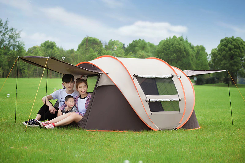 Cheap Goat Tents Outdoor Camping 3 4 People Automatic Outdoor Tent Camping Rainproof Tent  Throwing Tent Building Free Easy to Put up Tent   